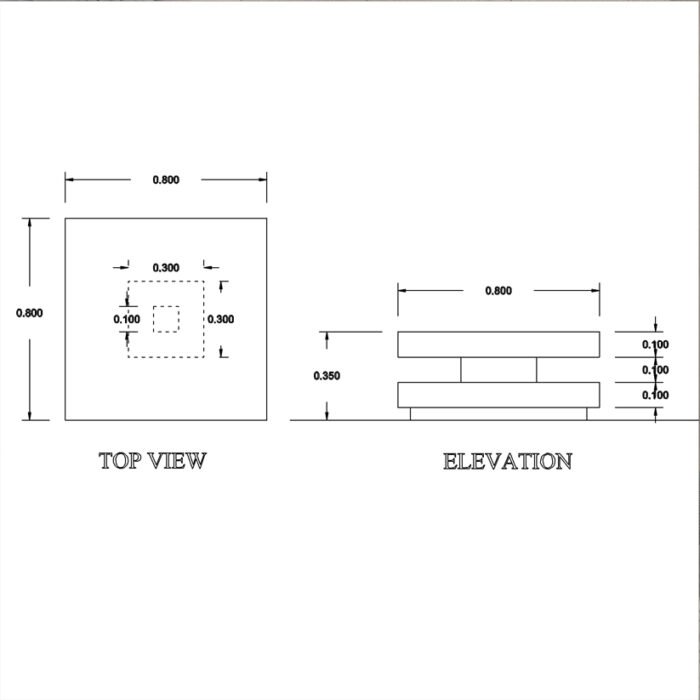Coffee Table 80×35 cm – TB-COF-04 - Image 3