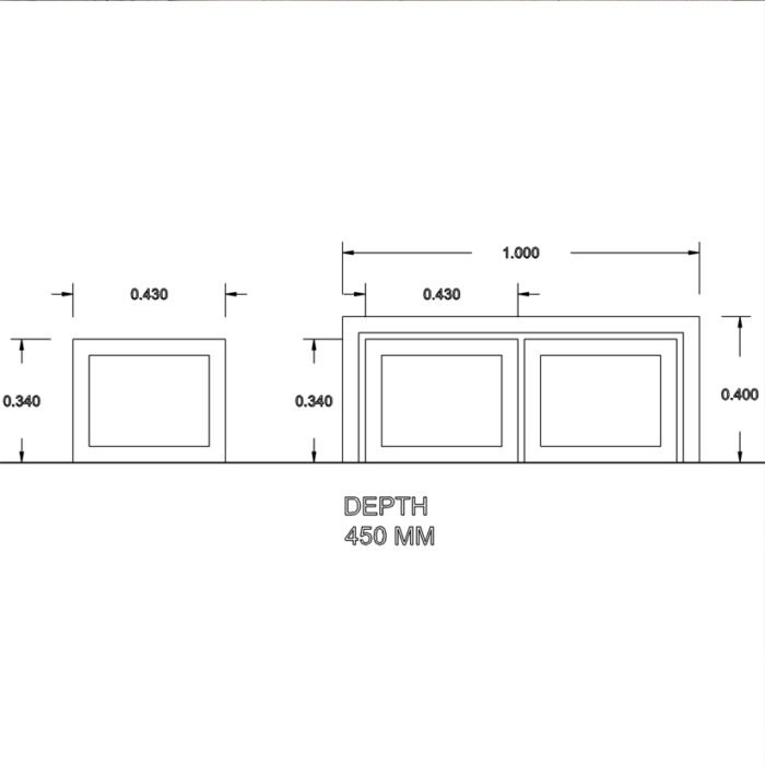 TV Table 100×40 cm – TB-TV-02 - Image 2