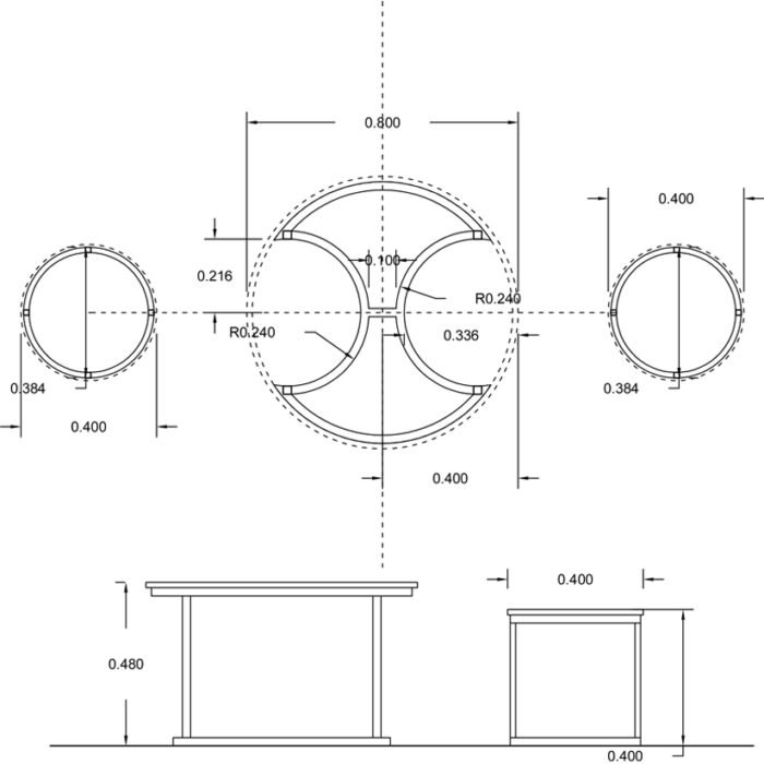 Stainless Steel Tables with Natural Marble (Set of 3) – TB-SS-01 - Image 2