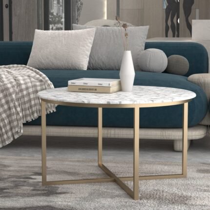 Stainless Steel Table with Marble – TB-SS-02