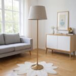 Floor Lamp with Gold Base – LMP-FL-05