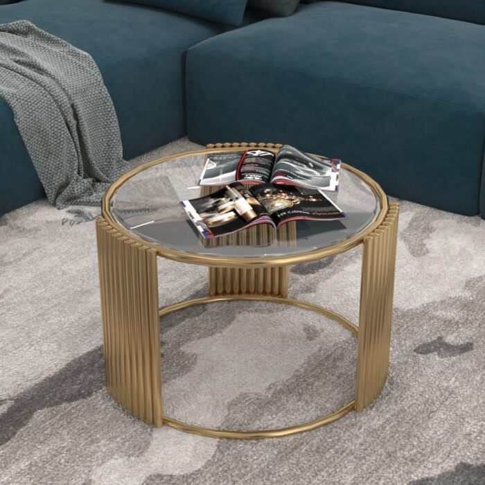 Stainless Steel Table with Glass Top – TB-SS-08 - Image 1