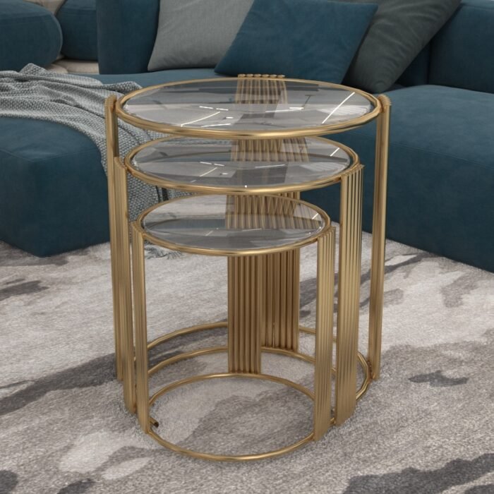 Set of Round Side Tables – TB-SS-12 - Image 1