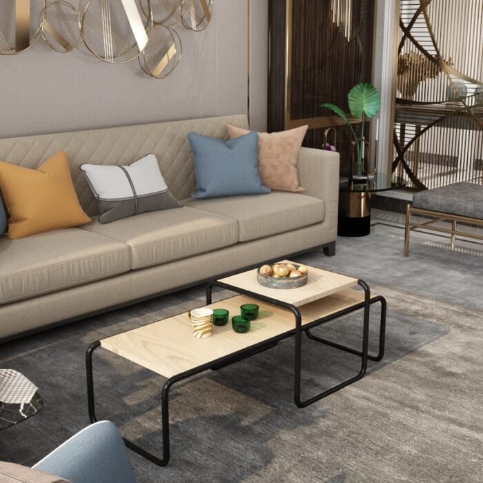 Modern Industrial-Style Table Set – TB-ST-01 - Image 1