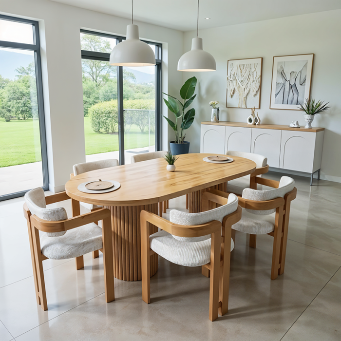 Modern Dining Set – DNT-OVL-M6-05 - Image 1