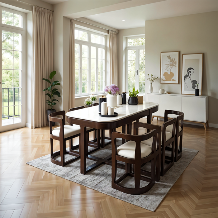 Modern Dining Set – DNT-REC-M6-03 - Image 1