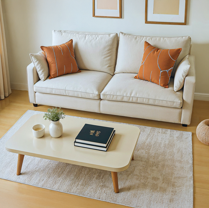 Modern Sofa in Light Beige – Model SF2-01 - Image 3
