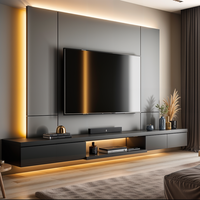 Wall Pannel – Modern Black: WPN-04 - Image 1